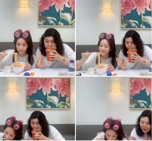  한지민 "아침 라면, 간헐적 단식 하시는 한혜연과~"