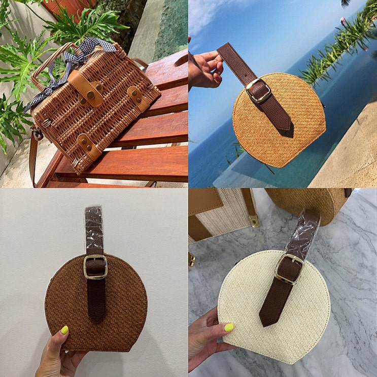  왕골가방 + 라탄백 + 라탄 탬버린백 1차