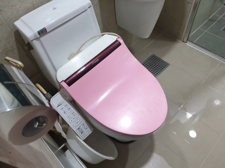  비데 설치 이건 역시 전문가가 하셔야지요.. 인터넷 구입후 기사님에게 의뢰 했습니다.