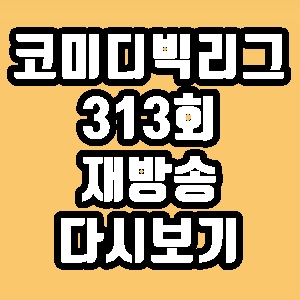  코미디빅리그 jk김동욱 313회 재방송 다시보기 방송시간 편성표 김용명 이진호