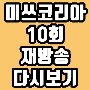 미쓰코리아 칼 뮐러 10회 재방송 다시보기 방송시간 편성표