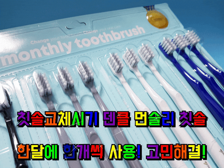 칫솔교체시기 덴클 먼슬리 칫솔 한달에 하나씩 깔끔하게 사용하자! 칫솔교체시기 덴클 먼슬리 칫솔 한달에 하나씩 깔끔하게 사용하자!