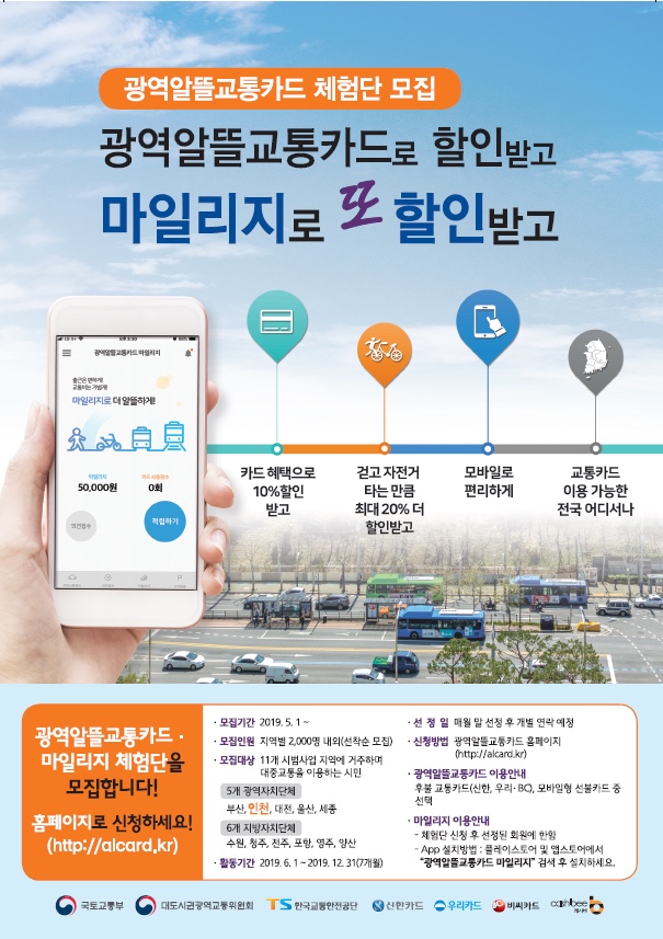  광역알뜰교통카드로 할인받고 마일리지로 또 할인받고