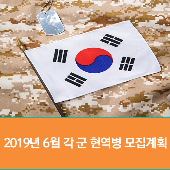 2019년 6월 각 군 현역병 모집 계획