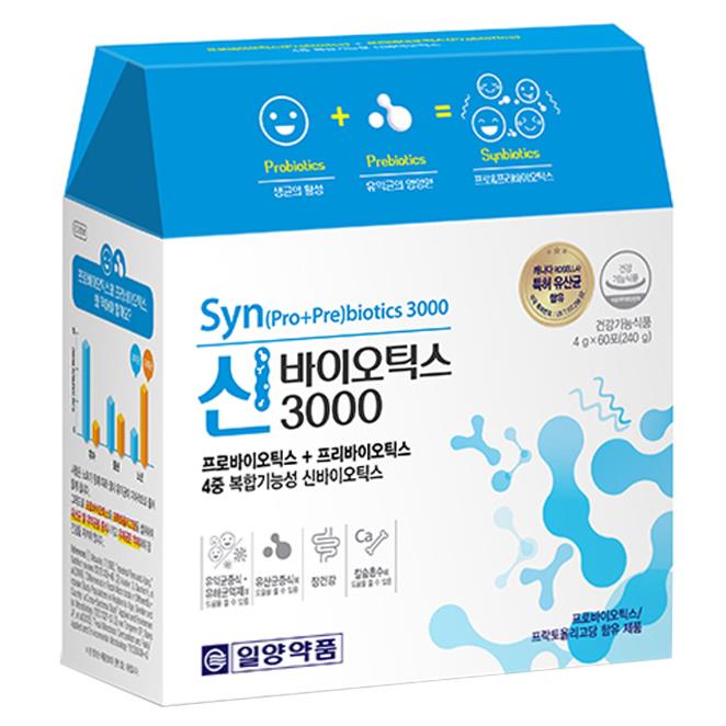  [30,000원] 일양약품 프로 프리 신 바이오틱스 유산균 3000, 4g, 60개입