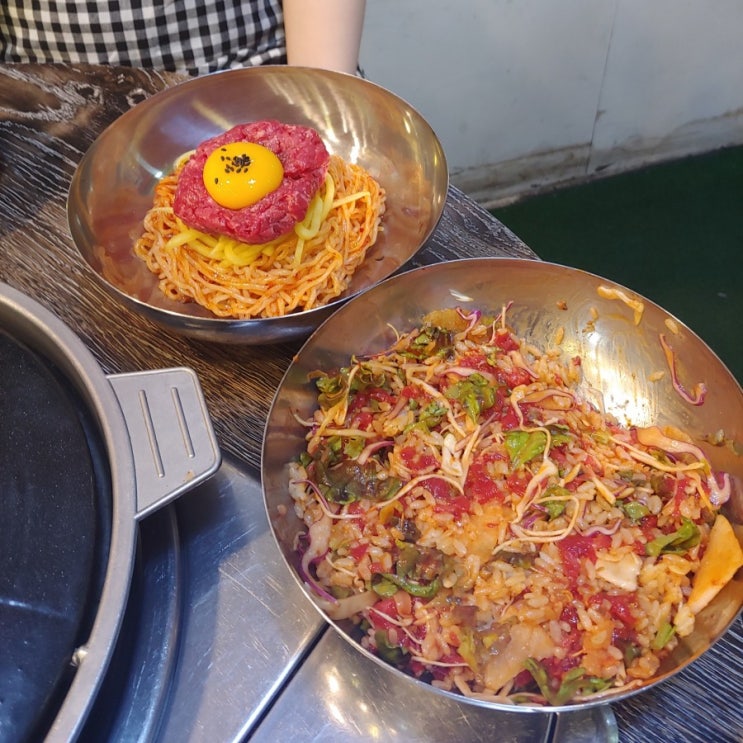  [신원시장 맛집] 고모네 정육식당, 육회비빔라면 여깁니다 여기!