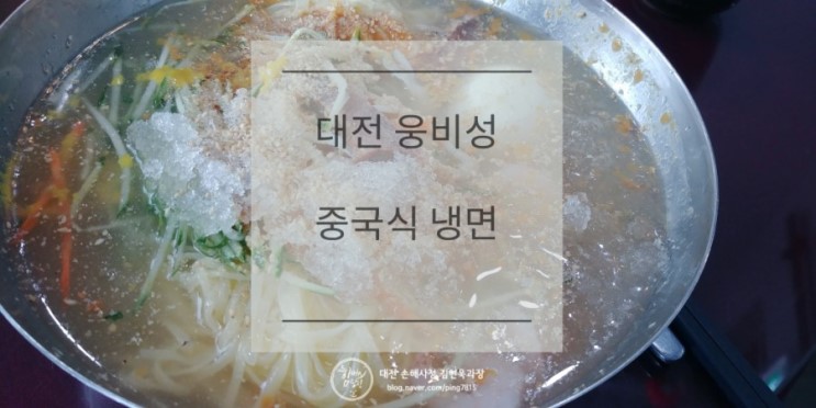 대전 도룡동 맛집 : 웅비성 (feat. 중국식 밀냉면)