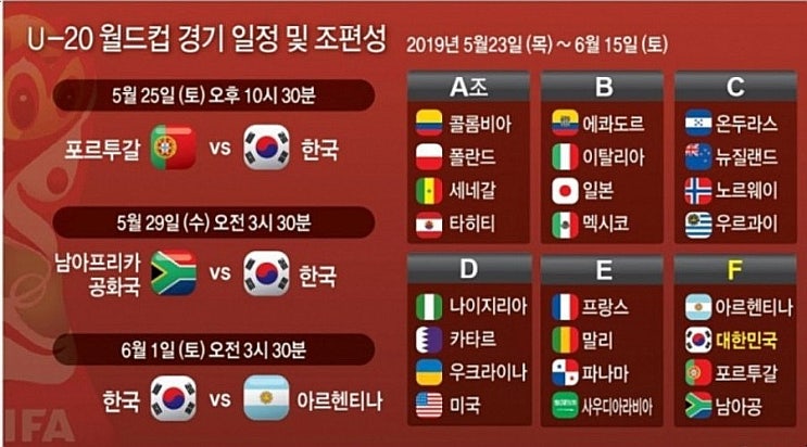  U-20월드컵 대한민국 VS 남아공, 대한민국 필승전략!!