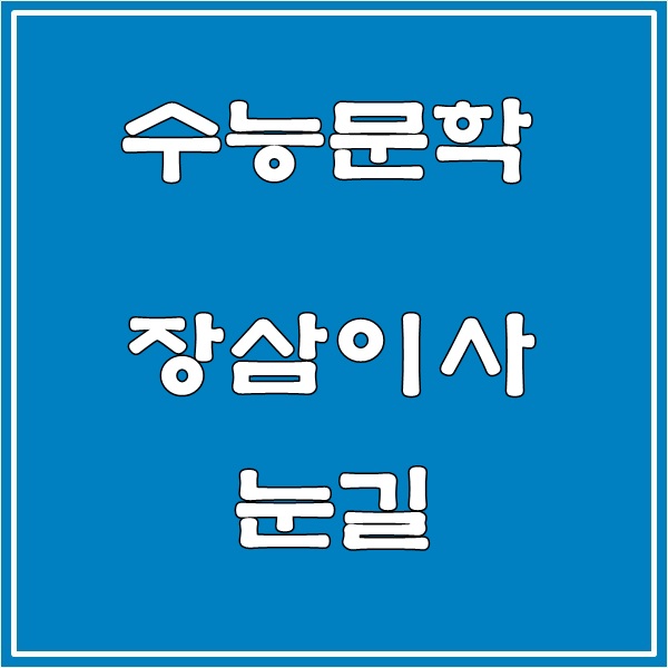  분당 서현동 국어 - 장삼이사, 눈길