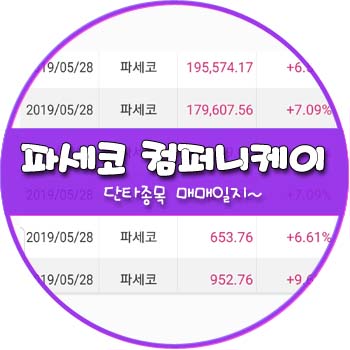 파세코 컴퍼니케이 바른손이앤에이 주식 단타종목 매매 _ 매매일지