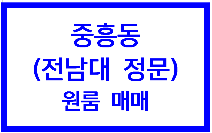  전남대학교 정문 원룸 매매