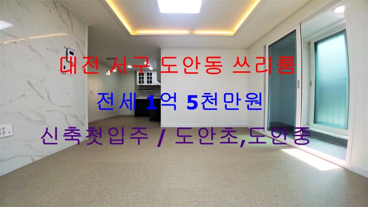  (대전 서구 도안동) 도안초등학교,도안중학교 인근에 있는 신축 첫입주 전세 쓰리룸이에요 ^^