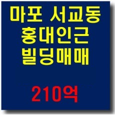 (홍대빌딩매매)서울 마포구 서교동 홍대인근 수익용 올근생 빌딩매매