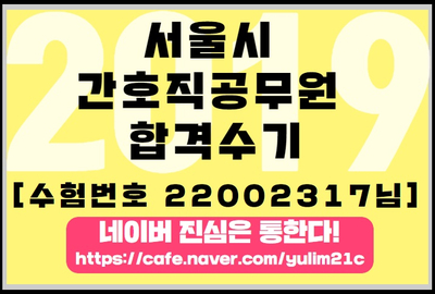  고민끝에 준비한 서울시간호직공무원 시험