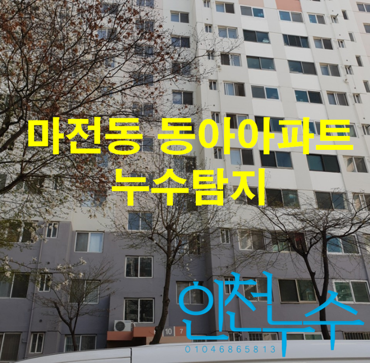 인천서구 마전동 누수탐지 - 마전동 동아아파트 누수현장
