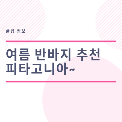  피타고니아 반바지 추천 + 이쁘네~