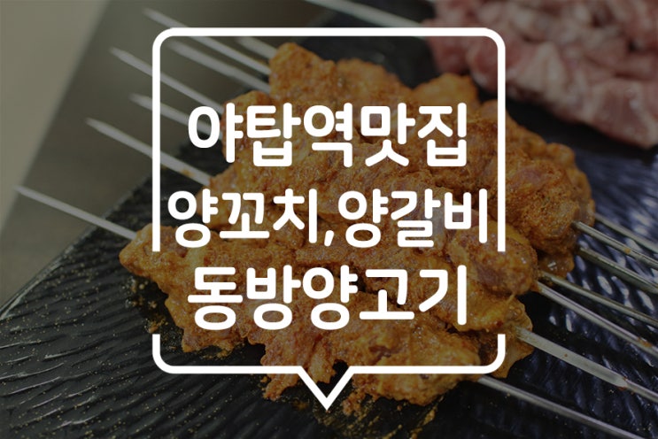  [ 야탑역 맛집 ] 10년간의 노하우와 맛, 동방양고기에서 양꼬치를 즐기다!