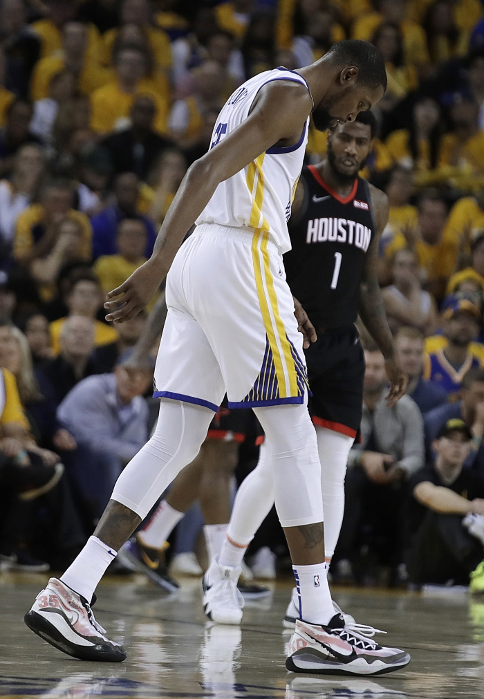  [NBA FINAL] '종아리 부상' 케빈 듀란트, 파이널 1차전 결장...커즌스는 불확실