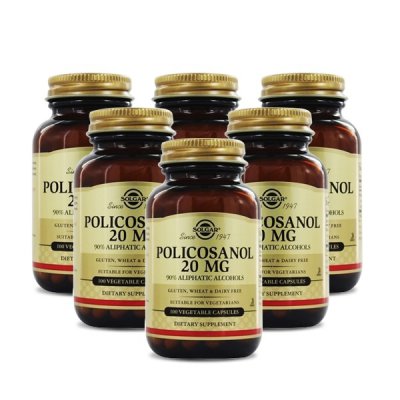  [한정특가] 솔가직구 폴리코사놀 Policosanol 20mg 100캡슐 6병