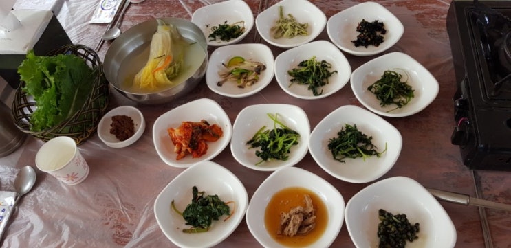 무주펜션다다  나물잔치벌이다 무주구천동  무주맛집  전주한식당에서~~