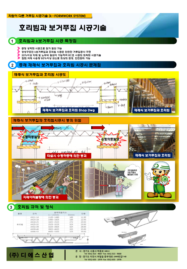 호리빔과 보거푸집 시공기술자료