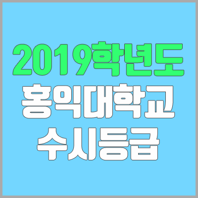 홍익대 수시등급 (2019학년도, 경쟁률, 충원, 추합, 예비번호)