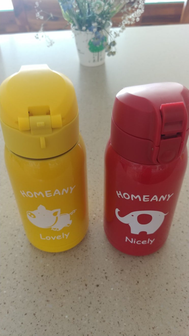  초등학생 보온/보냉 원터치 텀블러-홈애니 보온보냉 텀블러 300ml