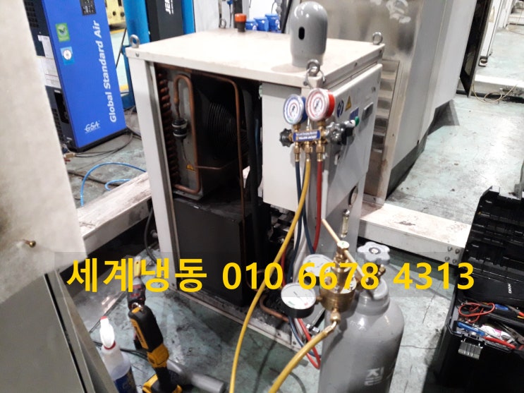  천안아산 산업용칠러수리, 배관 막힘