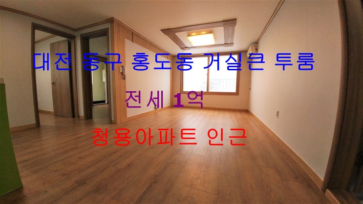  (대전 동구 홍도동) 청용아파트 앞 교통편리한 용전네거리에 있는 거실 큰 전세 투룸이에요 ^^