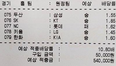  5월30일 국야 예상