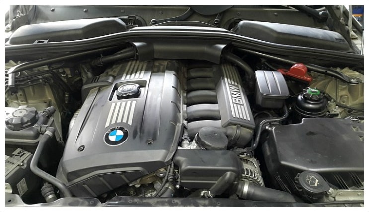  부천 디젤차연구소 부영수퍼카 디젤차량관리전문점. BMW 528I 엔진오일교환 