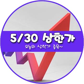 오늘의 상한가 및 테마주 5월 30일 _ 한화우 SK네트웍스우 금호산업우 아시아나IDT