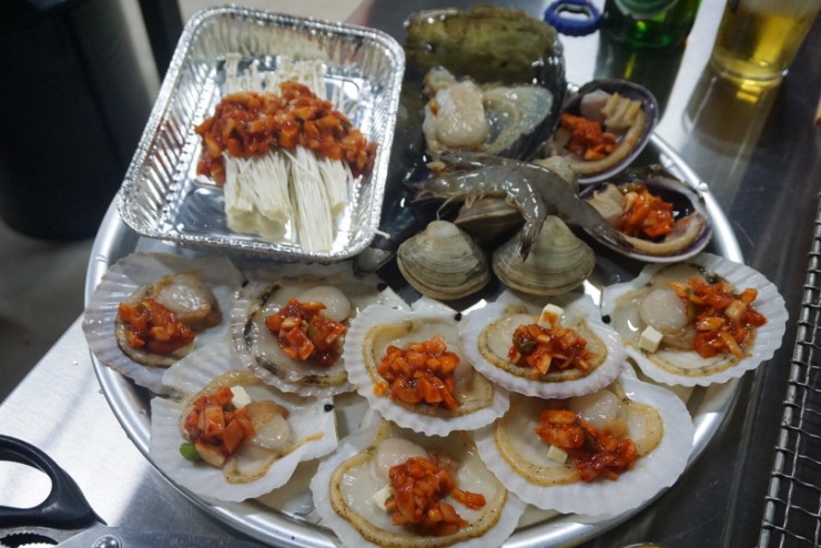 부산 남포동 조개구이 : 부평동 1번지 (부평동일번지) 신선하고 맛있네요^^