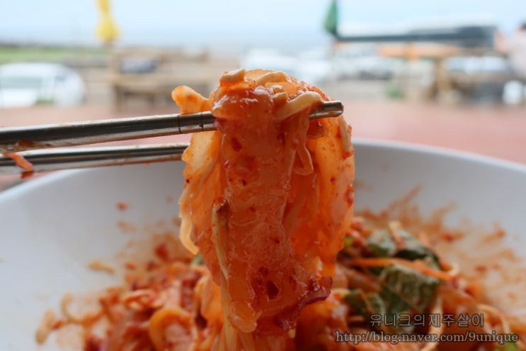  제주 동쪽 맛집 회국수가 맛있는 곰막