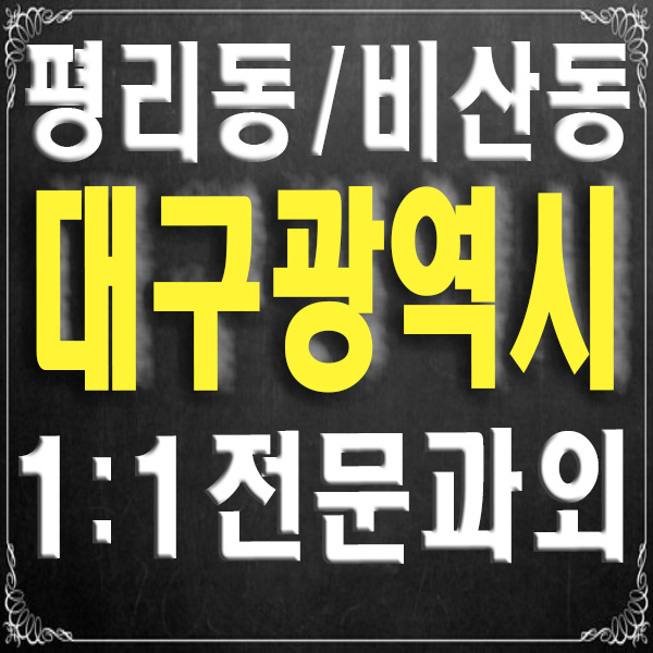  대구 서구 평리동 비산동 과외 초등 수학과외 중등 과학과외 일대일 방문 전문