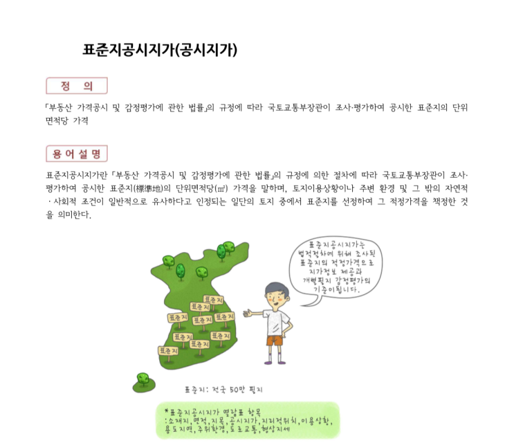  [부동산 용어사전] 표준지공시지가(공시지가)