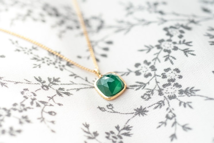  14k/18k 목걸이 (그린-칼세도니아 Necklace)