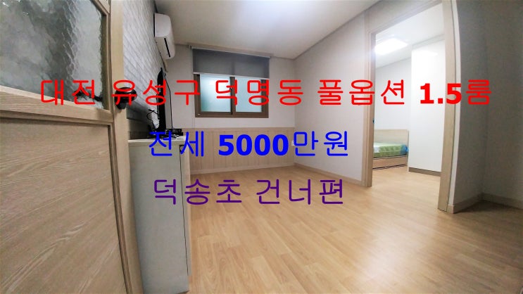  (대전 유성구 덕명동) 덕송초등학교 건너편 조용한 동네에 있는 완전 저렴한 전세 신축 첫입주 !!풀옵션 1.5룸이에요 ^^