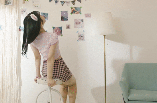  미스춘향 한이슬 귀요미 고양이 변신 움짤