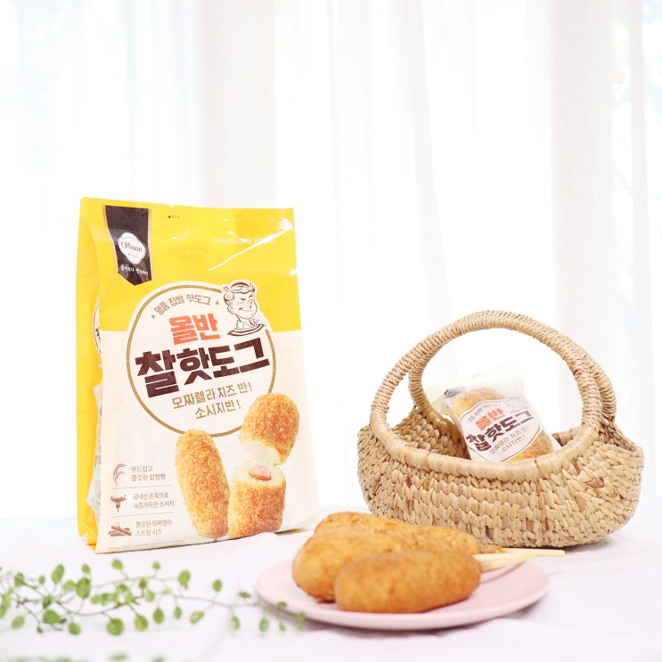  슈퍼맨이돌아왔다 샘해밍턴 먹방 보고 먹어본 올반 찰핫도그