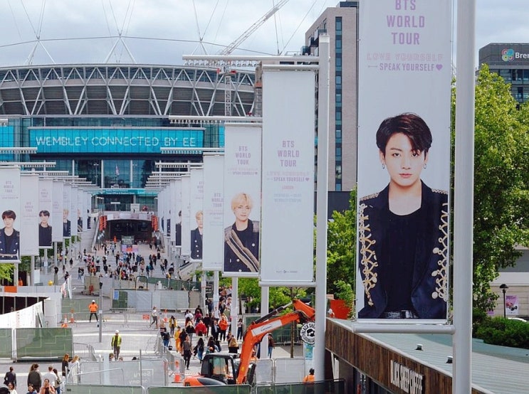  방탄소년단(BTS)" '입성!' 웸블리스타디움은 뜨겁다! ... 유럽아미 12만명 집결! #BTSinLONDON