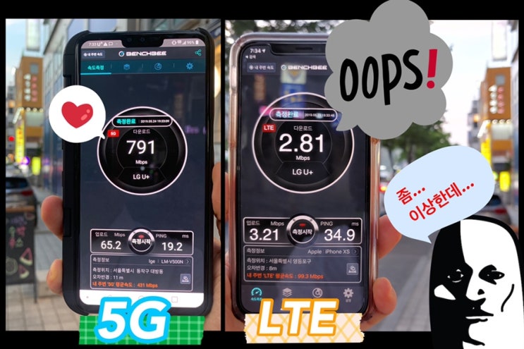 5G 때문에 LTE 속도저하!?해프닝 하나 ^^;; #5G속도측정