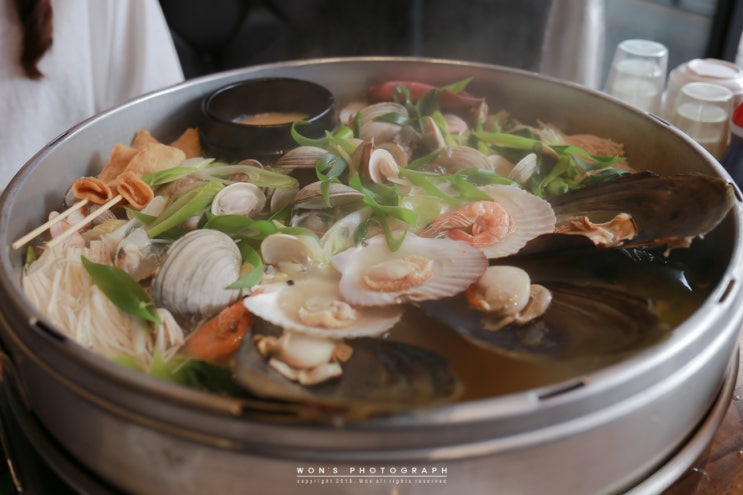  평택 동삭동 맛집, 택이네조개전골 칼국수도 굿.