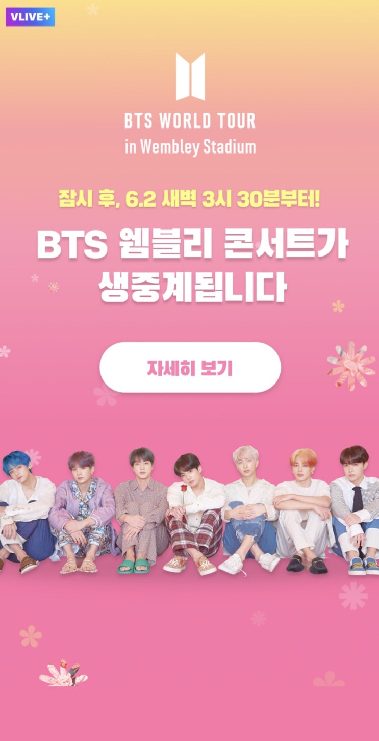  [방탄소년단] 190602 웸블리 콘서트 V앱 라이브 스트리밍