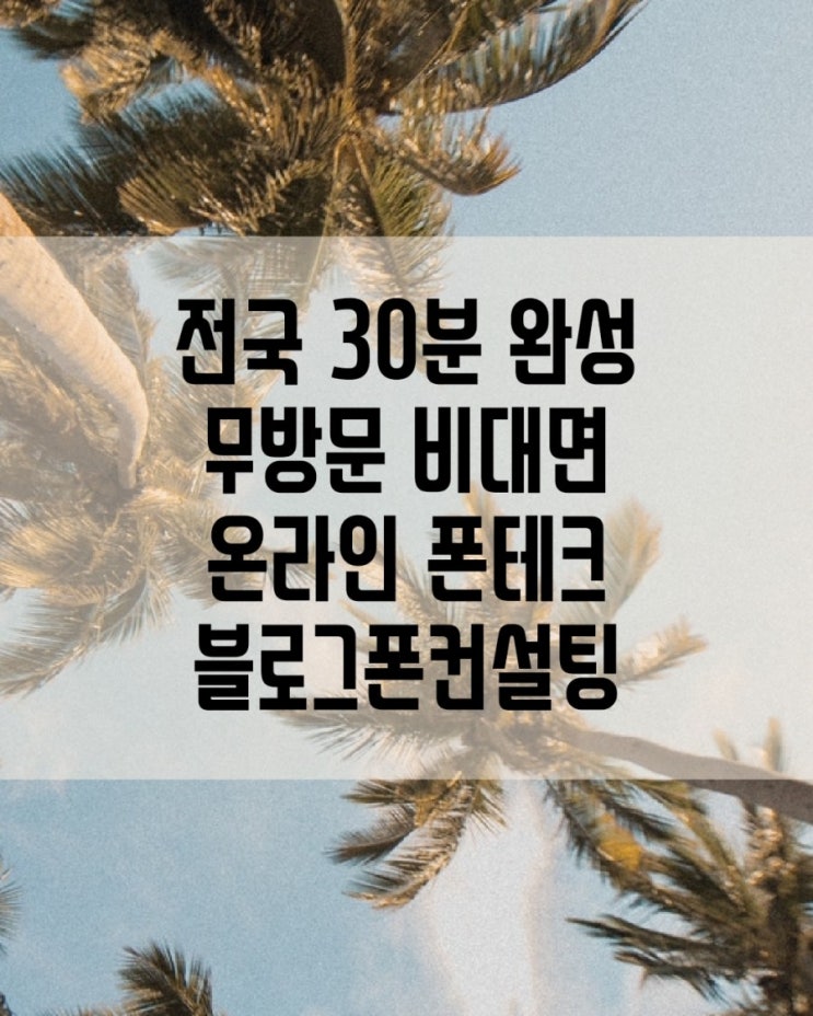  (전국30분)비대면 온라인폰테크 개통절차(블로그폰컨설팅)