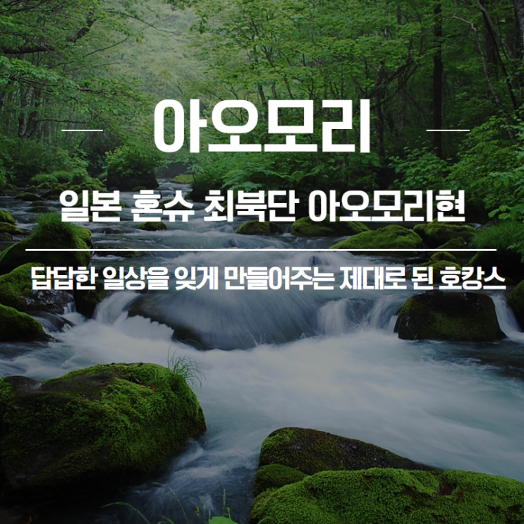  [일본여행지추천] 아오모리의 아름다운 자연에서 즐기는 호캉스