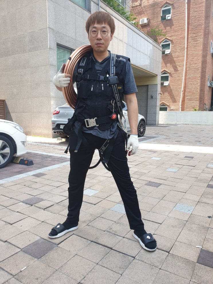  에어컨매립배관누설 수리 실력이 급이 달라요 자꾸 비비지 마세요