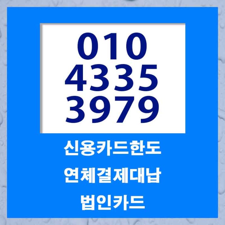  신용카드소지자대출 정말 손쉽게 가능!