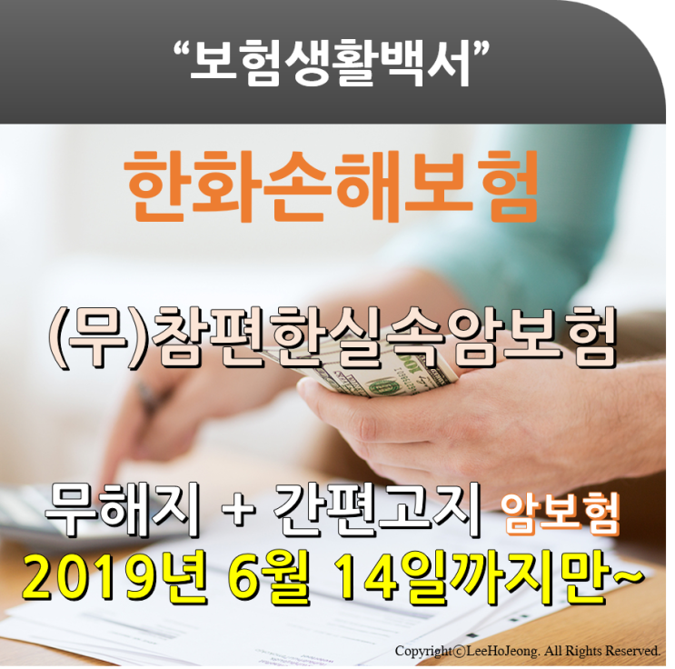  무해지보험, 간편보험, 암보험 - 한화손해보험 (무)참편한실속암보험