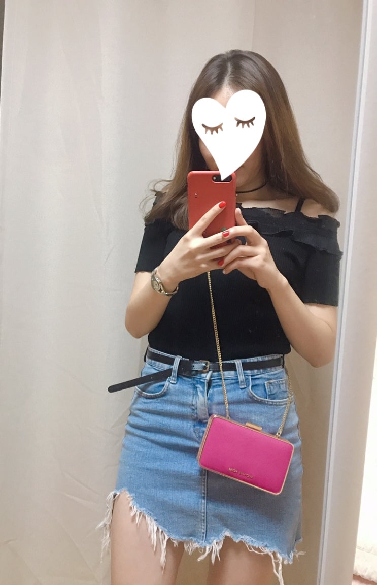  다바걸 프릴샤오프숄탑 겁내이뽀ㅠ_ㅠ맘에 든댜!!!!!!